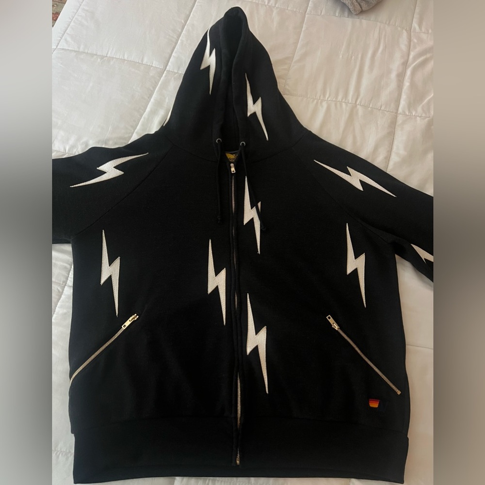 Aviator Nation Lighting Bolt Zip Up Hoodie-XL (NWT) Limited Edition Collection